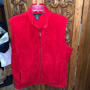 EUC Woolrich XL men’s red fleece vest